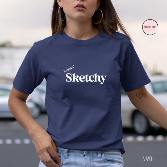 Beyond Sketchy Navy Blue T-Shirt