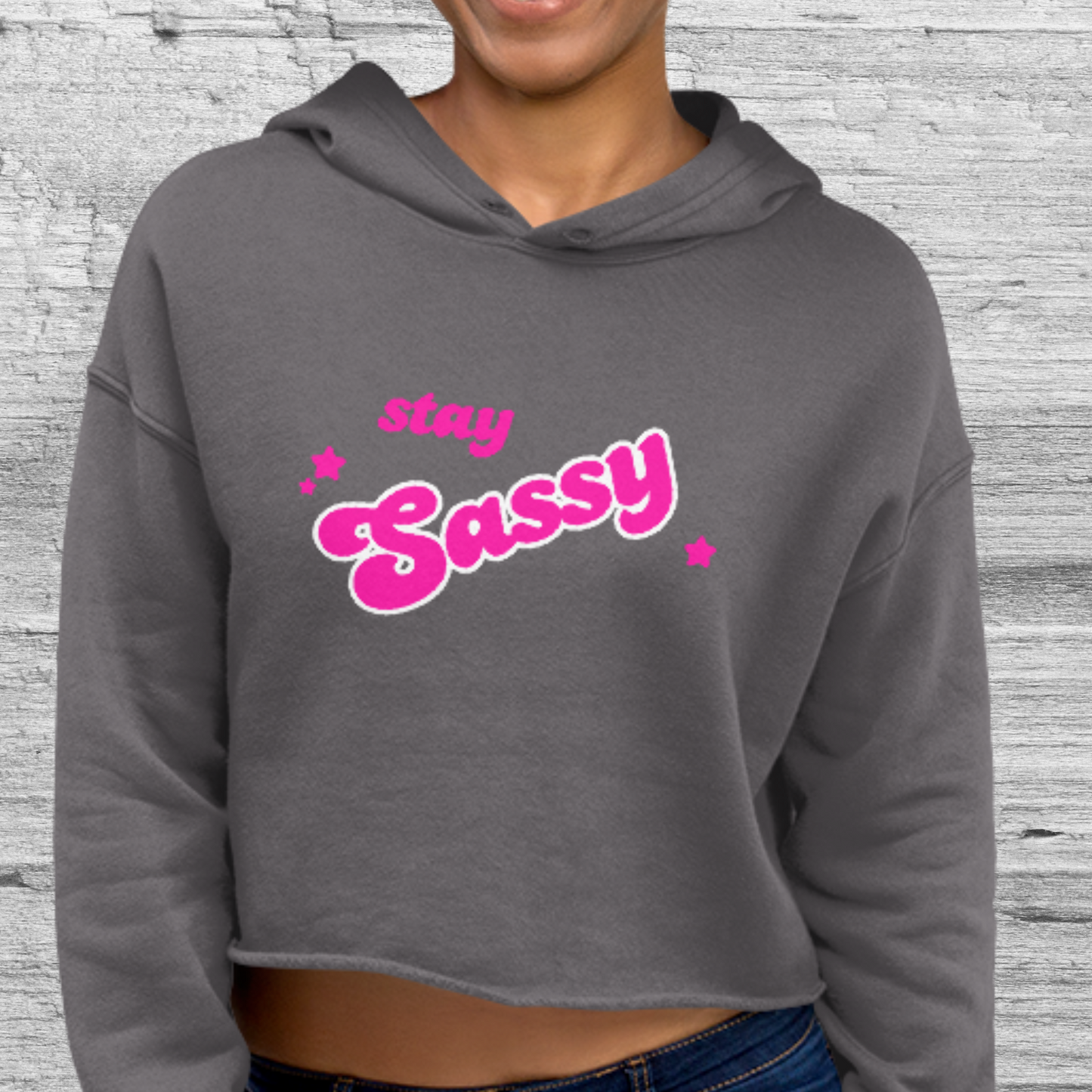 Stay Sassy Crop Hoodie