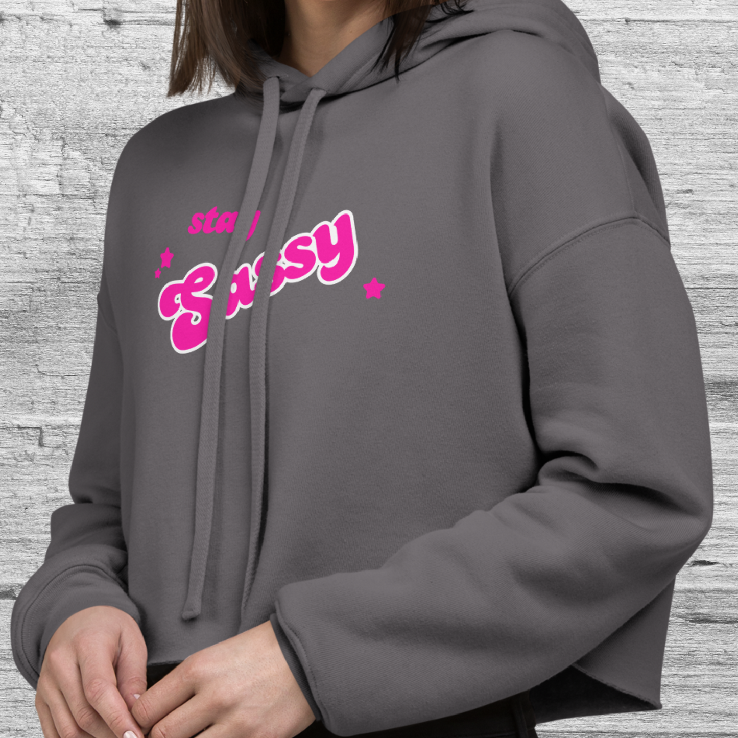 Stay Sassy Crop Hoodie